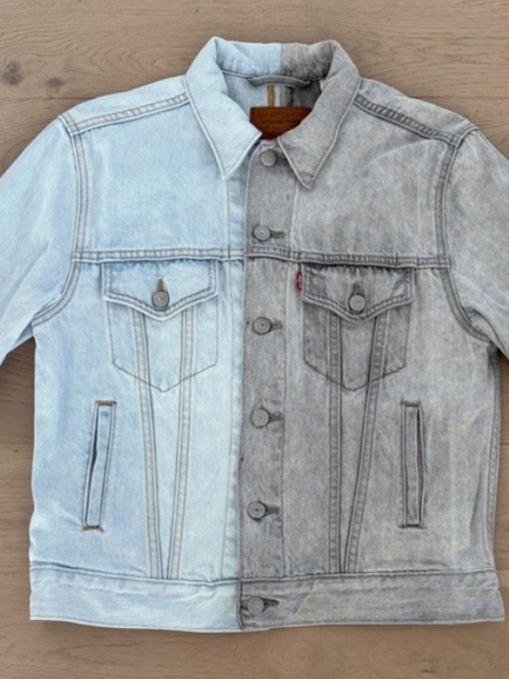 Levi's Vintage Rare Collectable Duo-Tone Light Wash and Gray Denim Jacket (S)